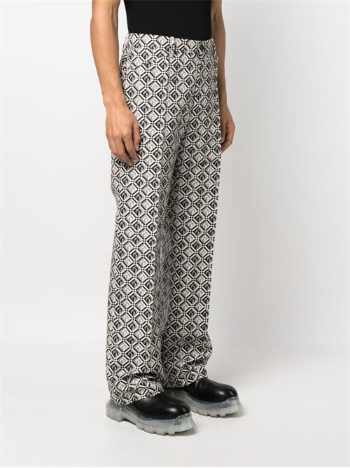 Pants with textured print MARINE SERRE | P136SS23MWOTCO001900